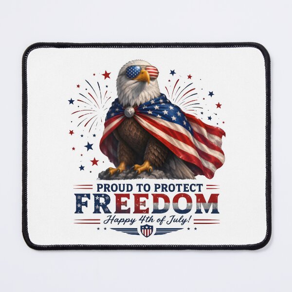 Item preview, Proud To Protect Freedom – Patriotic Bald Eagle 4th of July Graphic designed and sold by Bettybee00.