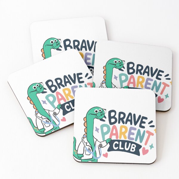 Item preview, Brave Parent Club - Cute Parent Support Gift, Pediatric Visit Mom Dad Design designed and sold by karolaart.