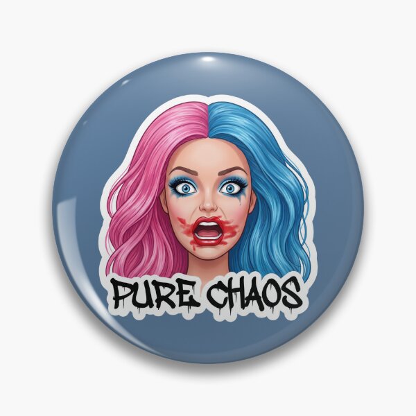 Item preview, Pure Chaos - Messy Makeup Split Hair Girl designed and sold by TatyanaArt.