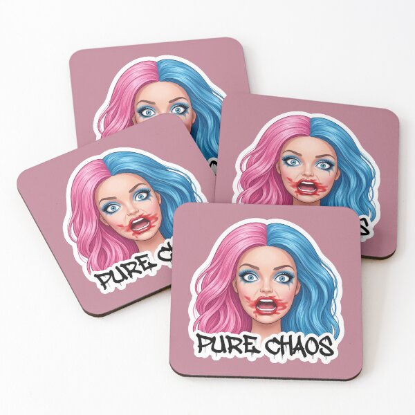 Item preview, Pure Chaos - Messy Makeup Split Hair Girl designed and sold by TatyanaArt.
