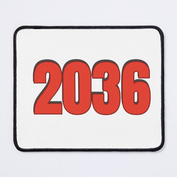 Item preview, 2036 Year Number Date Typography designed and sold by Rasheedaholik.