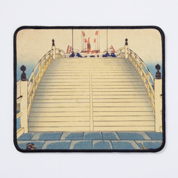 Item preview, Moonlit Nihonbashi Bridge – Vintage Ukiyo-e Japanese Street Scene designed and sold by vekotpu.