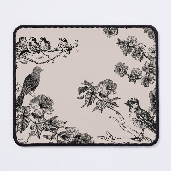 Item preview, Vintage Botanical Birds Toile Pattern 3 designed and sold by Asmaa Abdul-Azim.