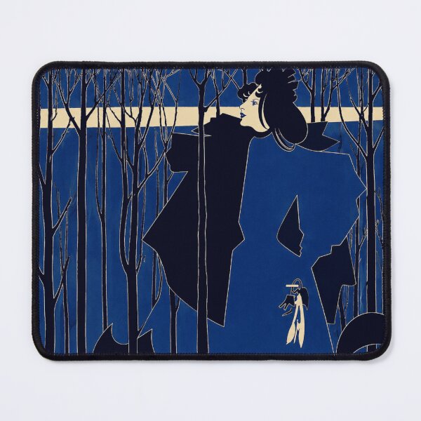 Item preview, The Blue Lady by Will Bradley - Art Nouveau Woodland Silhouette Illustration for Vintage Poster Collectors designed and sold by RickE.