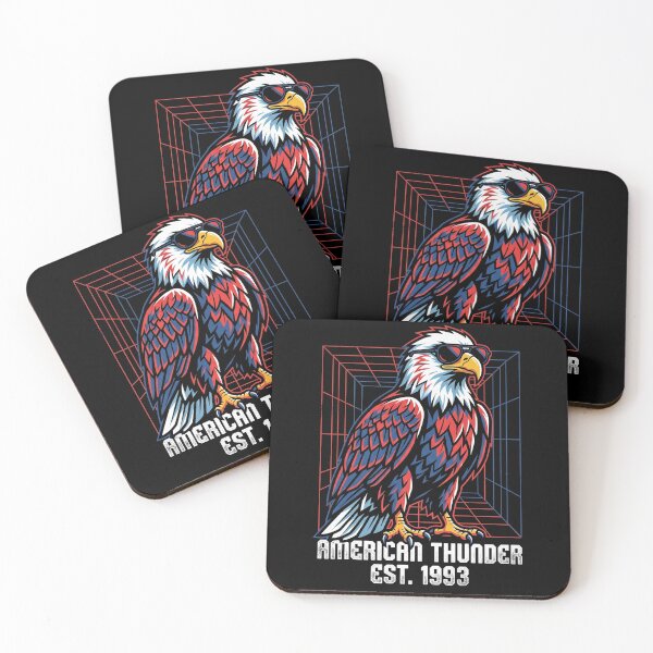 Item preview, Retro 90s American Thunder Eagle Synthwave designed and sold by TeNovaStudio.