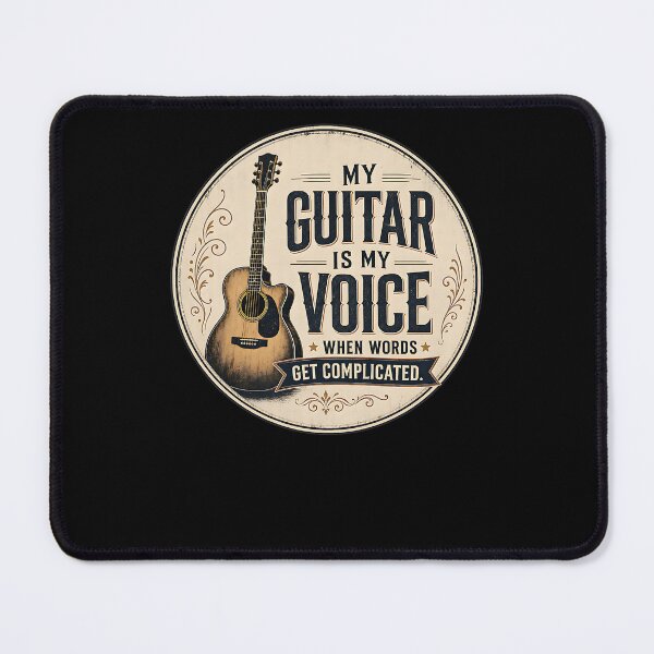 Item preview, My guitar is my voice when words get complicated. designed and sold by FreshPixelArt.