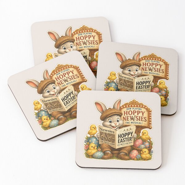 Item preview, Newsies Hoppy Easter Bunny Pun  designed and sold by NerdiPop.