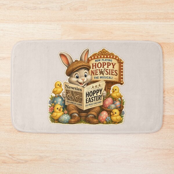 Item preview, Newsies Hoppy Easter Bunny Pun  designed and sold by NerdiPop.