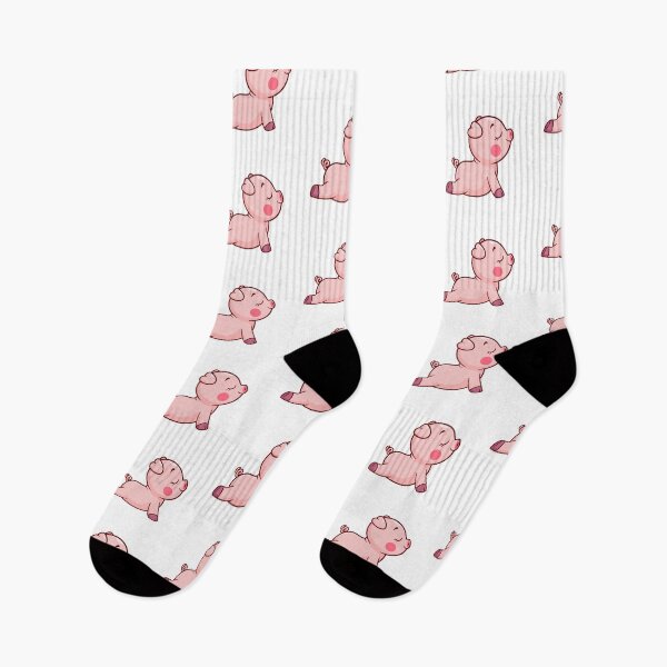 Item preview, Cute Cartoon Pig Doing Cobra Yoga Pose designed and sold by Yoshie Yoshie.