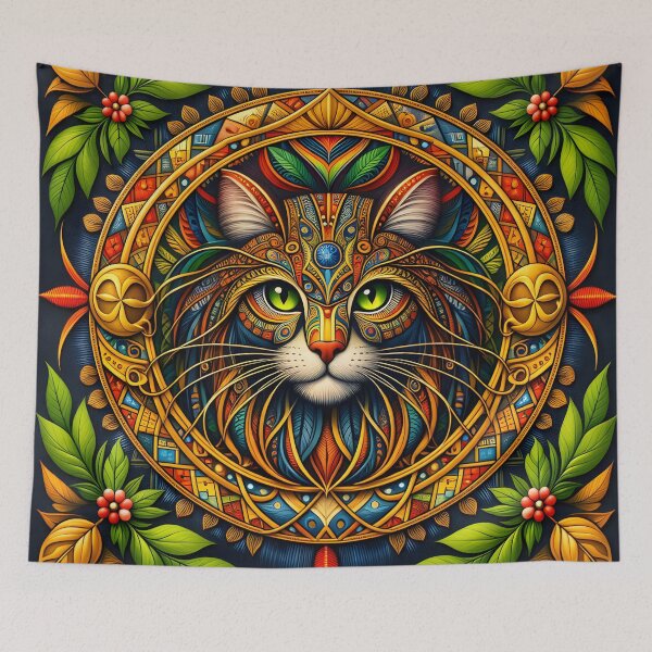 Item preview, Enlightened Mystical Guardian Cat designed and sold by TinCatOutPost.