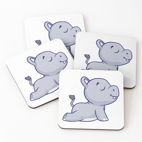 Item preview, Cute Cartoon Hippo Doing Cobra Yoga Pose designed and sold by Yoshie Yoshie.