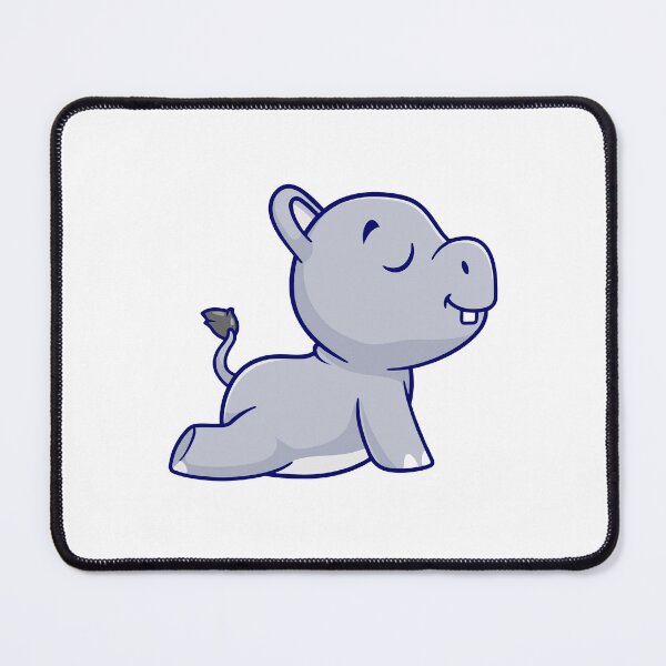 Item preview, Cute Cartoon Hippo Doing Cobra Yoga Pose designed and sold by Yoshie Yoshie.