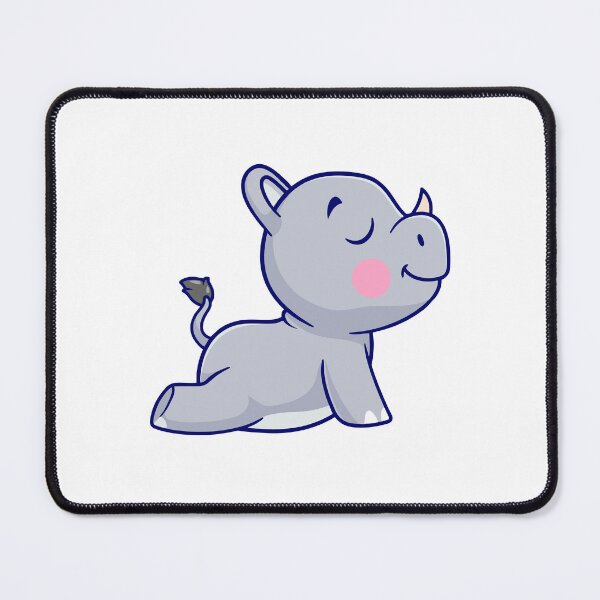 Item preview, Cute Cartoon Rhino Doing Cobra Yoga Pose designed and sold by Yoshie Yoshie.