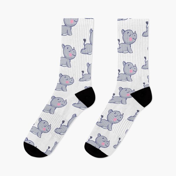 Item preview, Cute Cartoon Rhino Doing Cobra Yoga Pose designed and sold by Yoshie Yoshie.