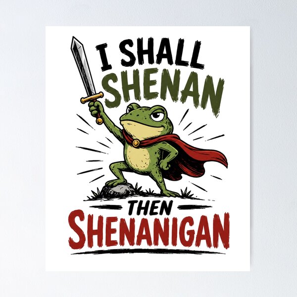 Item preview, I Shall Shenan Then Shenanigan  Funny Frog Warrior Shirt designed and sold by Zbixu.