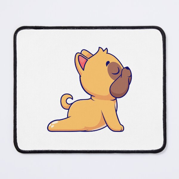 Item preview, Cute Cartoon Dog Doing Cobra Yoga Pose designed and sold by Yoshie Yoshie.