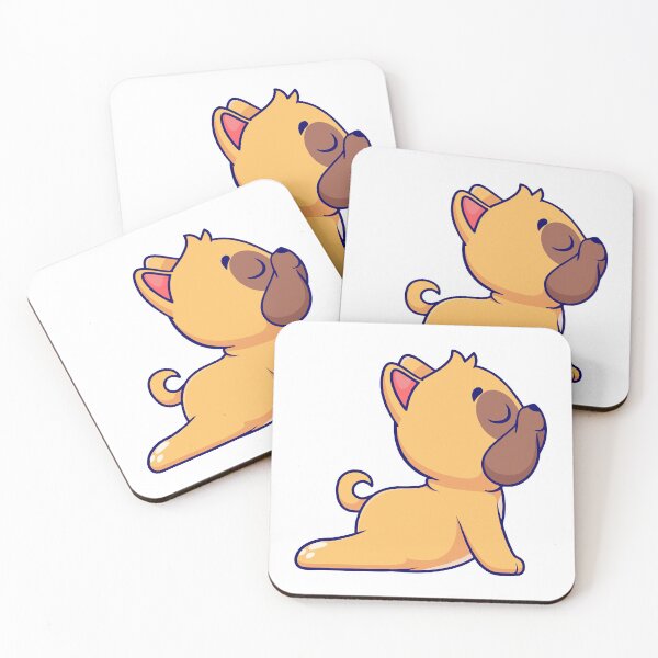 Item preview, Cute Cartoon Dog Doing Cobra Yoga Pose designed and sold by Yoshie Yoshie.