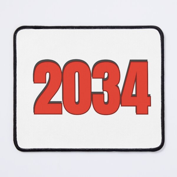 Item preview, 2034 year Number Date Typography designed and sold by Rasheedaholik.