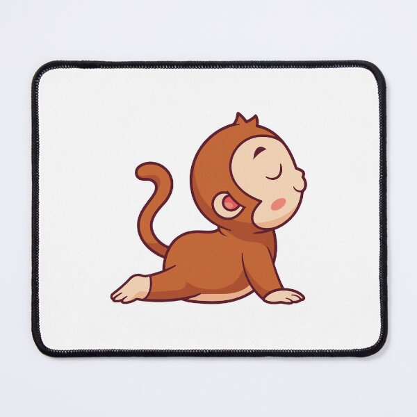 Item preview, Cute Cartoon Monkey Yoga Cobra Pose designed and sold by Yoshie Yoshie.