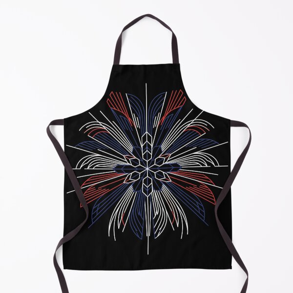 Item preview, Red White Blue Abstract Firework Mandala 4th of July designed and sold by TeNovaStudio.