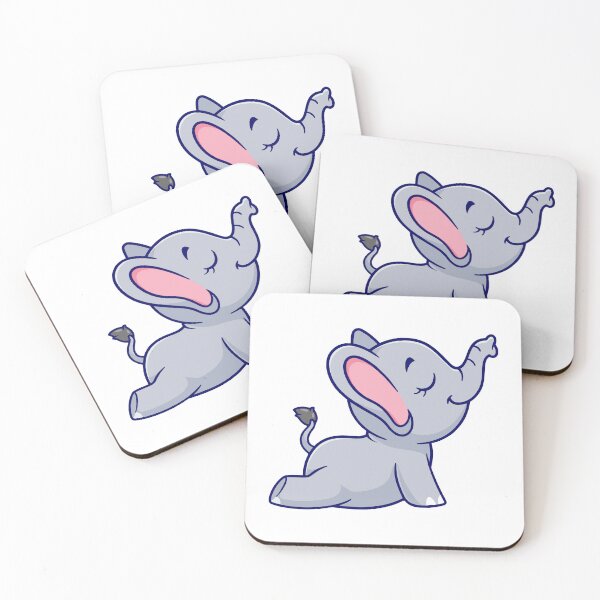 Item preview, Cute Cartoon Elephant Yoga Cobra Pose designed and sold by Yoshie Yoshie.