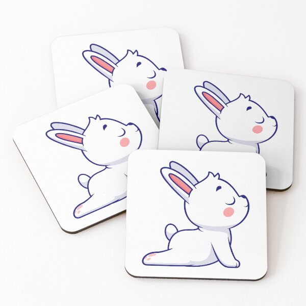 Item preview, Cute Cartoon Bunny Rabbit Yoga Cobra Pose designed and sold by Yoshie Yoshie.