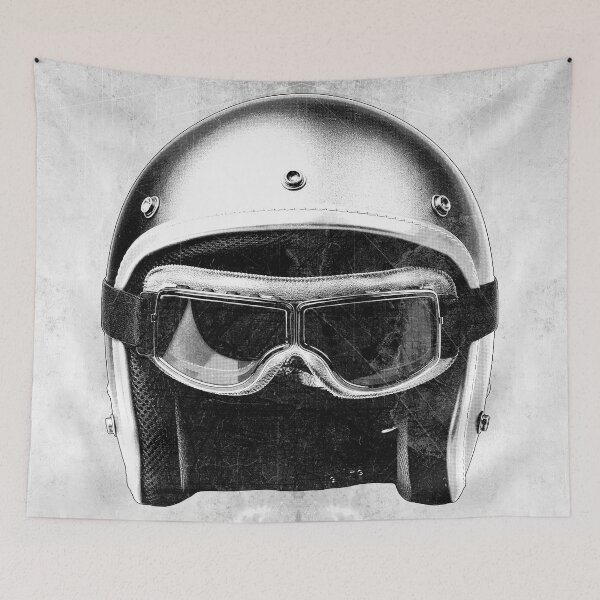 Item preview, Vintage Open Face Motorcycle Helmet Goggles Dark Americana designed and sold by Ghoul Enterprises.