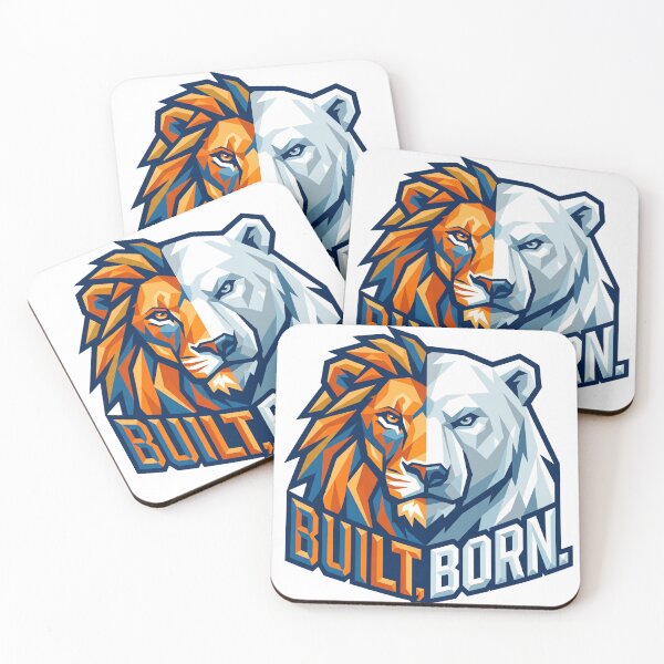 Item preview, Built Born Lion Bear Split Face - Fire and Ice Motivation designed and sold by veloramode.