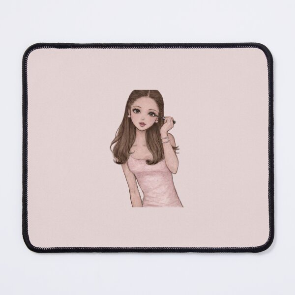 Item preview, fashionable girl pink portrait Brown hair pearls drawing designed and sold by Hi-Princess.