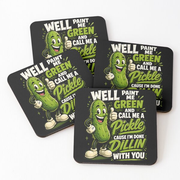 Item preview, Well Paint Me Green And Call Me A Pickle Cause I’m Done Dillin With You T-Shirt, Funny Pickle  designed and sold by THREE LITTLE BEANS.