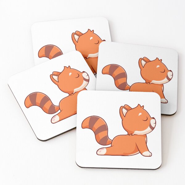 Item preview, Cute Cartoon Red Panda Yoga Cobra Pose designed and sold by Yoshie Yoshie.