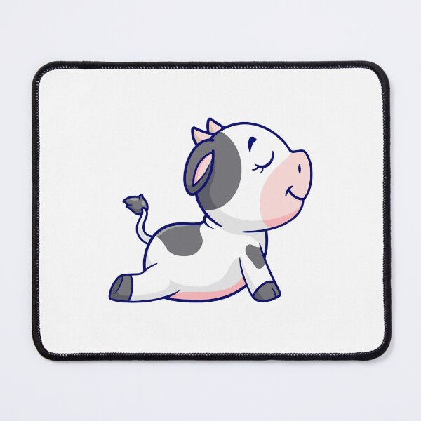 Item preview, Cute Cartoon Cow Calf Yoga Cobra Pose designed and sold by Yoshie Yoshie.