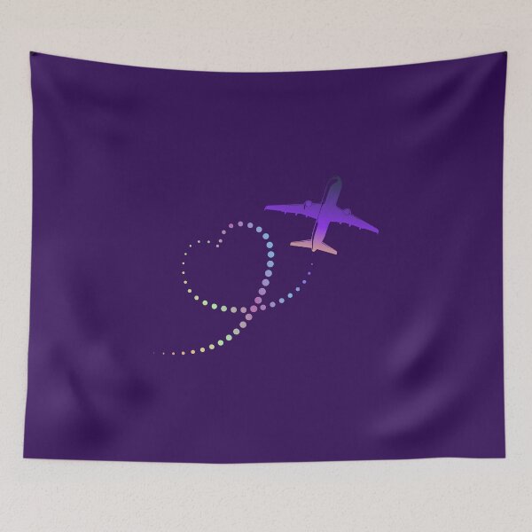 Item preview, Airplane Heart Trail - Romantic Print for Travel Lovers designed and sold by AnnArtshock.