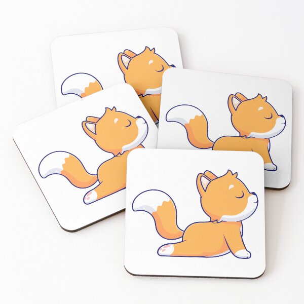 Item preview, Cute Cartoon Fox Yoga Cobra Pose designed and sold by Yoshie Yoshie.