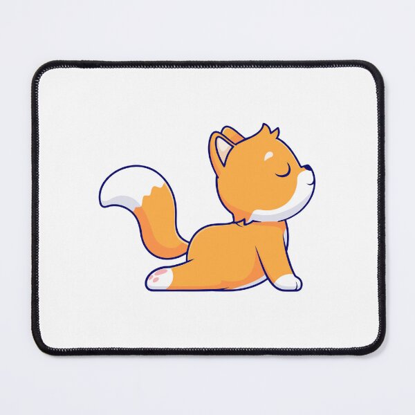 Item preview, Cute Cartoon Fox Yoga Cobra Pose designed and sold by Yoshie Yoshie.