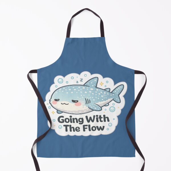 Item preview, Going With The Flow Whale Shark Meme | Cute Relaxed Ocean Sticker Design designed and sold by BabyStark.