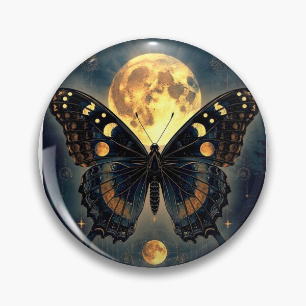 Item preview, Lunar Moth Moon Phases Esoteric Butterfly | Dark Celestial Gothic Art designed and sold by Biedroneczka.