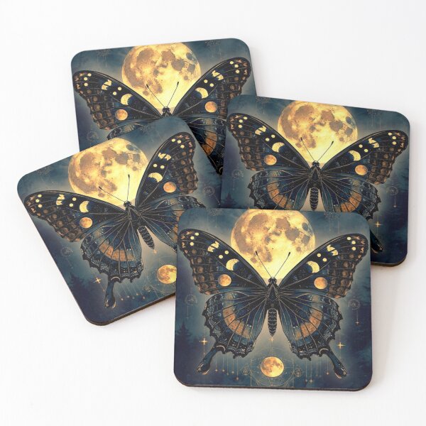 Item preview, Lunar Moth Moon Phases Esoteric Butterfly | Dark Celestial Gothic Art designed and sold by Biedroneczka.