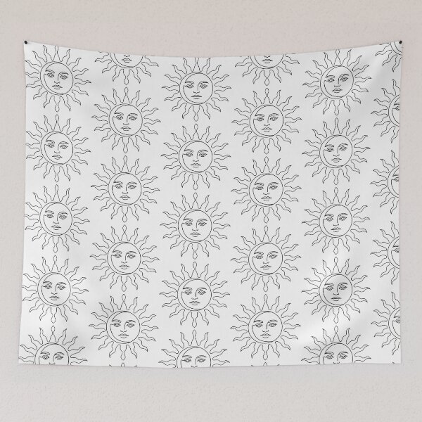 Item preview, Bohemian Wavy Celestial Sun Face  designed and sold by BetweenForms.