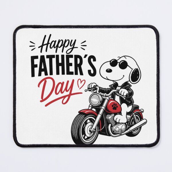 Item preview, Happy Father´s Day, cute snoopy on a motor bike designed and sold by nicnacc.