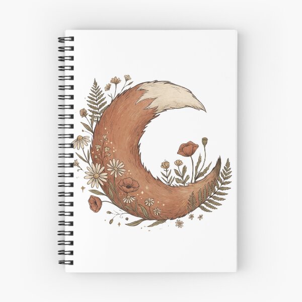 Item preview, Boho Fox Crescent Moon Floral Illustration designed and sold by Ortsas.