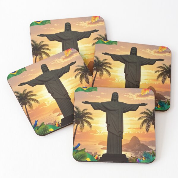 Item preview, Christ the Redrrmer Brazil Sunset  designed and sold by CREATIVO STUDIO.
