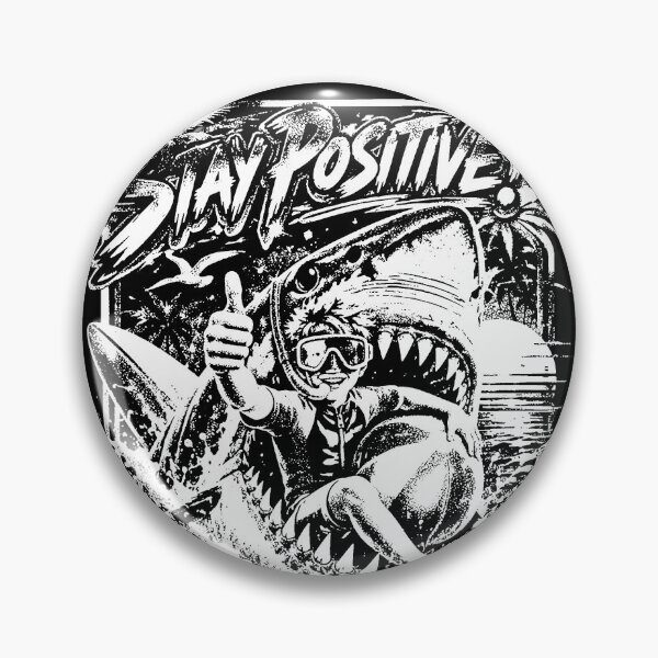 Item preview, Stay Positive Neon Shark Surfer Kid Retro 80s designed and sold by graphixpolash.