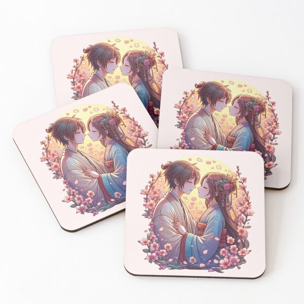 Item preview, Joseon Couple Cherry Blossoms Romance K-drama designed and sold by NerdiPop.
