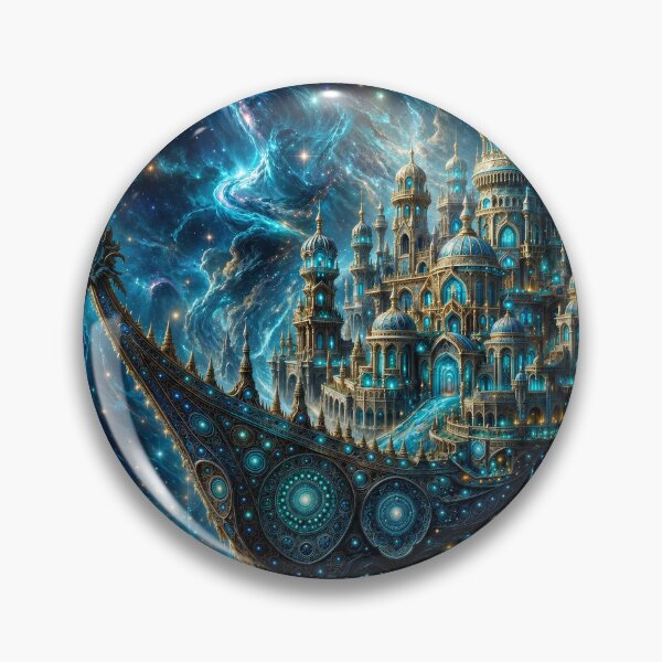 Item preview, Celestial Cosmic Castle | Floating Fantasy Kingdom Art designed and sold by DrakariArt.
