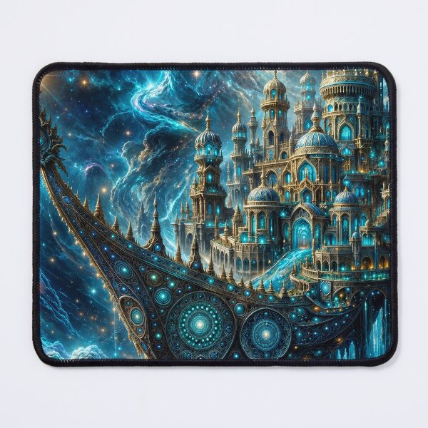 Item preview, Celestial Cosmic Castle | Floating Fantasy Kingdom Art designed and sold by DrakariArt.