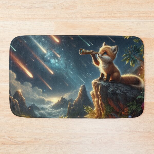 Item preview, Stargazing Fox – Cosmic Meteor Night Design designed and sold by Dogandesighn.