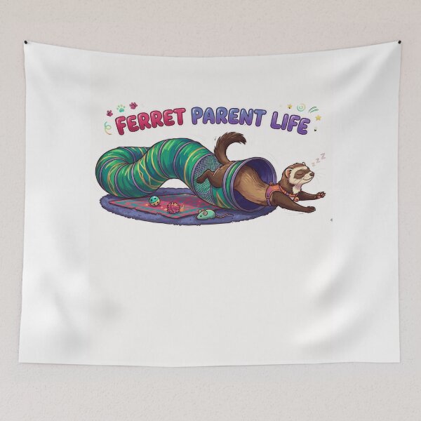 Item preview, Ferret Parent Survival Mode Sticker designed and sold by designerr23 ⭐⭐⭐⭐⭐.