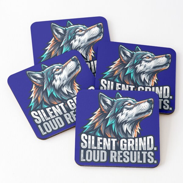 Item preview, Silent Grind Loud Results - Alpha Wolf Gym Motivation designed and sold by veloramode.