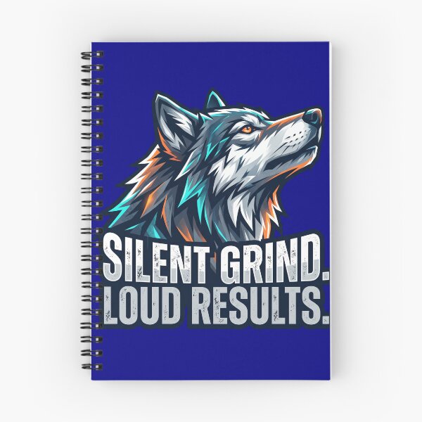 Item preview, Silent Grind Loud Results - Alpha Wolf Gym Motivation designed and sold by veloramode.